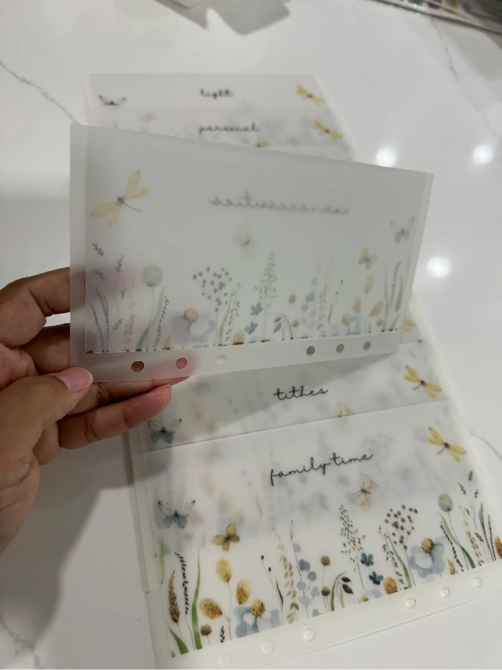 A6 Floral Butterfly Budget Cash Envelopes